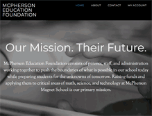 Tablet Screenshot of mcphersonfoundation.com